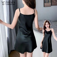 YIFAFA Sleepwear Single Pajamas. Satin Pajama Dress Satin Skirt Satin Dress High-quality Soft And So