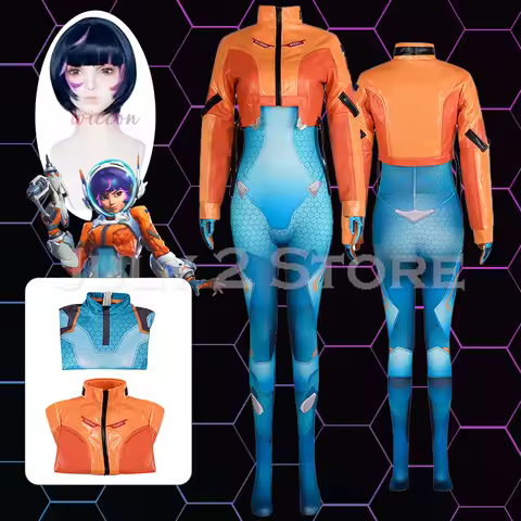 Overwatch 2 Juno Cosplay Costumes Wig Suit Fullset Shoes Support Hero Cloth Halloween Carnival Girls