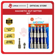 Magnetic Nut Setter Bit, Bit Penetap Nut Magnet,Drill Mata Pasang Ikat Skru Nut #8