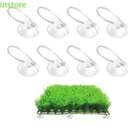 INSTORE 4/8/20Pcs Fish Tank Suction Hooks, Plants Binding Adjustable Cable Ties Aquarium Suction Cups Set, Transparent Strong Suction Aquarium Supplies Suction Clip Cable Ties Kit