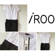 iROO Fake Two-Piece Shirt White Dress