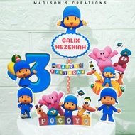 Pocoyo Cake Topper/Banner (Personalize; High-quality)