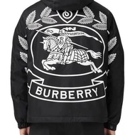 BURBERRY英國男款馬術騎士印花尼龍連帽外套S
