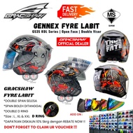 GRACSHAW GENNEX G535 FYRE LABIT HELMET DOUBLE VISOR (GRACSHAW HELMET FIRE LABIT DOUBLE VISOR OPEN FA