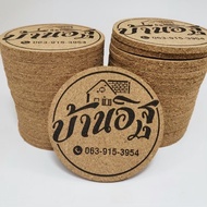 Smooth Round Coaster Wooden Water Laser According To Customer Logo