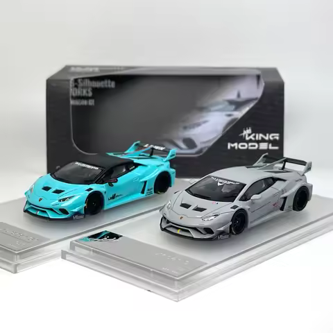 KING MODEL 1:64 KM LBWK Huracan calf metal Tiffany Blue Air Force Grey alloy car Model ornament