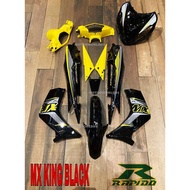 COVER SET LC135 V1 BODY COVER SET SHOOT FRAME KAVER MX KING BLACK RAPIDO YAMAHA