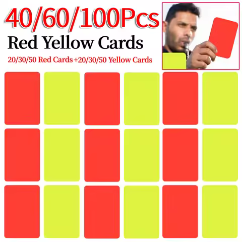 40/60/100Pcs PVC Soccer Referee Red Yellow Card Football Match Training Tool Warning and Ejection Ca