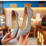 【Readystock】Glitter Heels 6cm