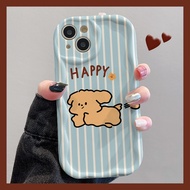 Case HP for iPhone XR X XS XS Max 10 Ten iPhoneX iPhoneXR iPhoneXS iPhone10 ip10 ipx ipxs ipxr ipXsMax XsMax Casing Softcase Cute Casing Phone Cesing Soft Cassing for Striped Happy Puppy Sofcase Cashing Chasing Case