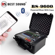 BS  BS-9600 Best Sound Portable Case Powered Mixer w/ Bluetooth & USB 6 Channel Power Amplifier 500W