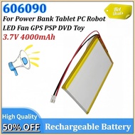 New 3.7V 4000mAh 606090 Polymer Rechargeable Battery High Capacity Cells for Toy Power Bank Tablet P
