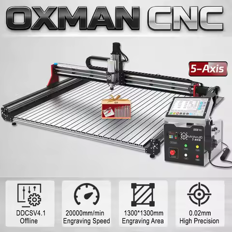 BulkMan3D OXMAN CNC Industrial Machine 5-Axis DDCSV4.1 Offline SFU1610 Ball Screws Dual Rails Engrav