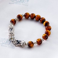 招財納福貔貅虎眼石手鍊(男款)、(含開光)增加勇氣、淨化心靈