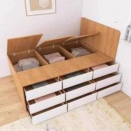 简约现代储物带抽屉榻榻米定制床小户型省空间多功能组合气动床箱