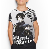 Black Butler Kids T-Shirt Polyester Material Casual Jersey