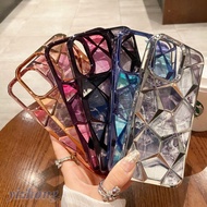 Casing For iPhone 17 Air 16 15 Pro Max 14Pro Electroplated Diamond Pattern Phone Case with Fashion M