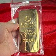 Simulation Copper Gold-Plated Foot Weight 200g Swiss Gold Bar Gold Shop Bank Desktop Display Decorat