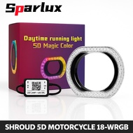Shroud Matrix 5D Acrylic Motorcycle I8-O-WRGB 2.5 Inch or 3.0 Inch APP Bluetooth 210 Mode DC12V