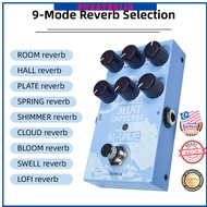 M-VAVE mini-universe Reverb Pedal 9 Reverb Modes (Hall, Plate, Shimmer) True Bypass for Guitar & Bas