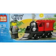 READY STOCK ZHILING C3019 (58 PCS) CITY TRAIN BUILDING BLOCK