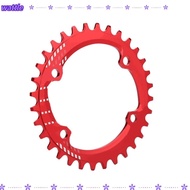 WATTLE Bicycle Chainring, Red /Black BCD 96mm Narrow Wide Chainring, Durable 32T/34T/36T/38T Aluminu