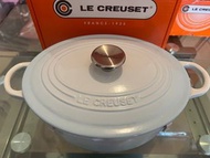 Le Creuset絕版pb漸層粉藍Powder blue 25CM橢圓鍋 絕版鍋