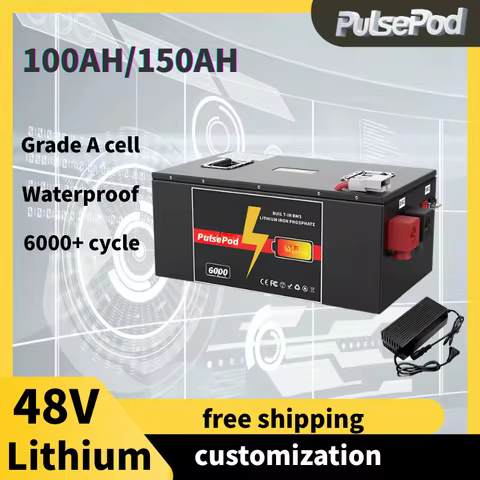 48v 150AH li-ion Lithium Replace power battery 48v 100Ah 5kwh 7kwh for Golf cart backup RV EV invert