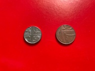 兩枚英國英女皇頭像2008年1便士和 2020年5便士硬幣合售$10