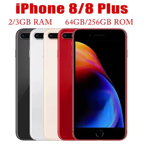 Apple iPhone 8 8P 8 Plus Mobile 2/3GB RAM 64GB/256GB Smartphone Original Unlocked 12MP 4.7“/5.5” iOS