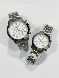 Sale 1pair Couple Grant Chronograph Fossil Original Actual Pic. U.S Grade Japan Quartz Movement Watch ( Hindi Kumukupas )