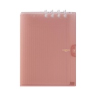 KING JIM COMPACK 可對折活頁筆記本-透明粉紅色A4 (9956TY-PK)