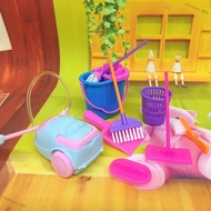 empayar_888 9Pcs Simulation Home Cleaning Tools Playset Mini Floor Broom Mop Dust Collector Toy Kids