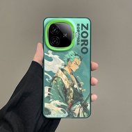 เคส IQOO Z9X Z9 5G อะนิเมะเรื่องวันพีชเคสกันกระแทก Luffy Zoro สีขาวตัวปกป้องกล้องถ่ายรูปด้านเคสโทรศั