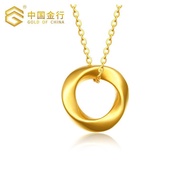 Mobius gave his girlfriend a pendant pure gold collarbone chain999Gold Necklace Ring24k Necklace Pur