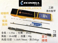 【Ecooda】 三節1.35m近海小船竿