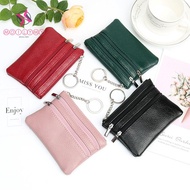 HM0 MOILY Multi-functional Mini Coin Purse PU Leather Card Holder Wallet Money Bag with Key Ring Sho