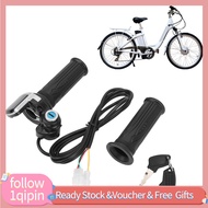1qipin.my KIMISS Electric Bike Throttle Ebike Grip 48V with LED Indicator Lock Key Set for Motorcycl