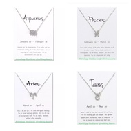 [In Stock] Silver Tone Horoscope Astrology Necklace Necklaces