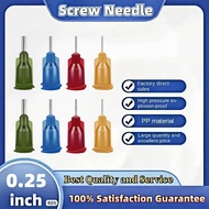 30pcs 6.5mm 1/4-inch 14G-34G Stainless Steel Screw Thread Dispensing Needle,Glue Needle,Plastic accu