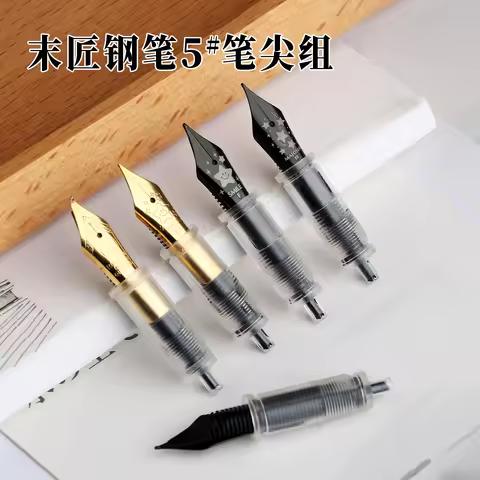 MAJOHN 5# Nib 26 Type Gold-plated Black EF/F/Bent Nib Office Stationery Replacement Fountain Pen Nib