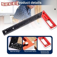 SECEL Right Angle Ruler, L Square Right Angles Ruler Universal Combination Measuring Ruler,  Aluminu