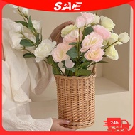 Artificial Eustoma Flower Premium Silk Cloth Festive Decor Bunga Hari Raya for Wedding Decoration假花