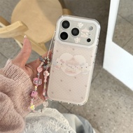 For iPhone 17 15 13 14 16 pro max case Korea ins Cute Girl Heart Milk Huhu Carousel Love Cat Bracele