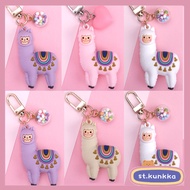 Cute Keychain Pendant Alpaca Keychain Metal Three-Dimensional Epoxy Bag Pendant