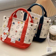 Rabbit Japanese cute canvas bag mother out handbag lunch bag office worker handbag female cute lunch bag tote bag cute lunch bag cute bag small lunch bag cute tote bag