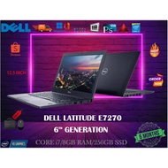 DELL LATITUDE E7270 ULTRABOOK BUSINESS CORE I7-6300U 6TH GEN SKYLAKE / 8GB DDR4 RAM / 256GB SSD/ WIN