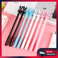Gratis Ongkir - Pena Bentuk Karakter Kepala Kelinci / Bolpen Karakter Bunny Lucu Unik / Pulpen Gel