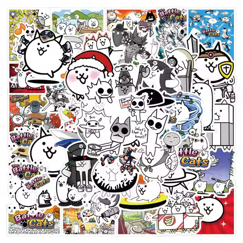 10/30/50pcs Game The Battle Cats Graffiti Stickers Cute Cartoon Decals DIY Laptop Journal Notebook W