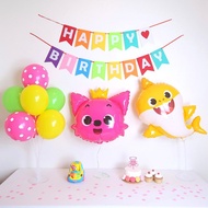 [SET] Pinkfong Baby Shark Balloon Birthday Party Supplies for 100th 500th 1000th Day Celebrations